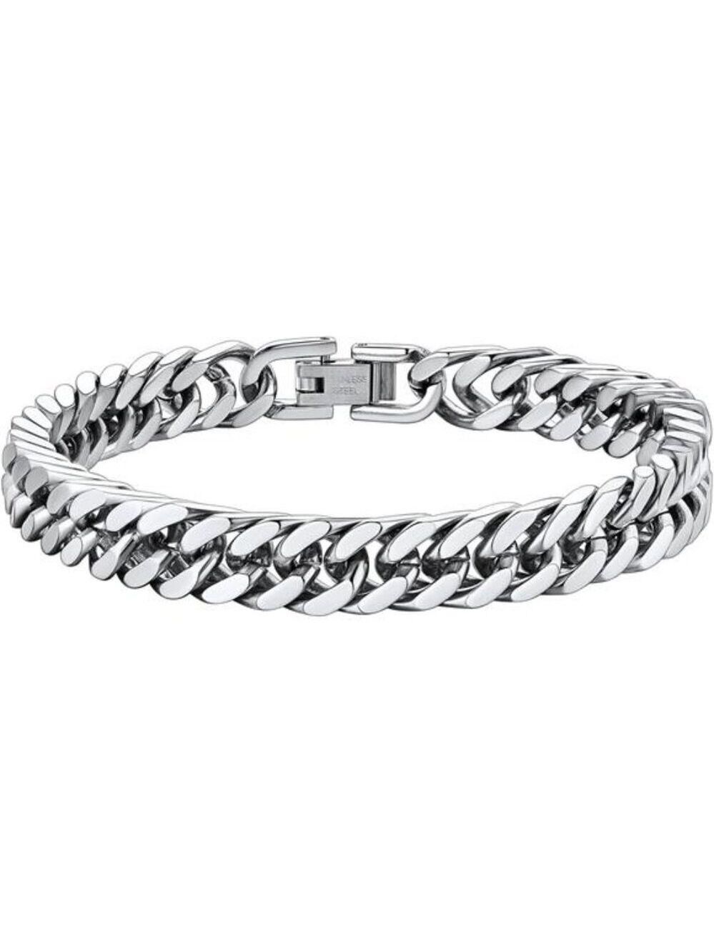 Cuban Link Bracelet Men Women Gold Plated Stainless Steel Chain Jewelry Gift